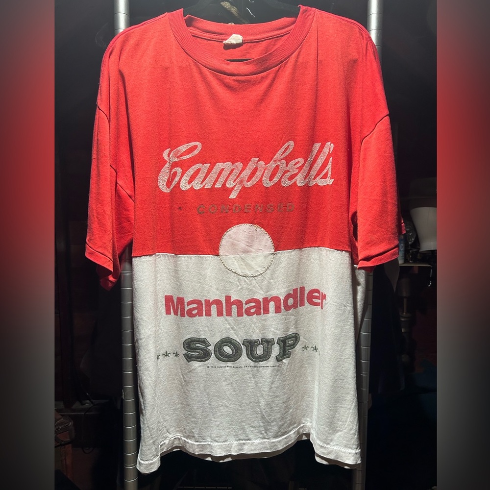 Rare campbells soup can t shirt, Andy Warhol costume art
